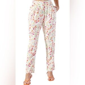 Boutique White Floral Pants